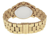 Michael Kors Runway Chronograph Orange Dial Gold Steep Strap Watch For Women - MK6162 Authentic Buy Shop Now