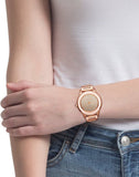 Michael Kors Kinley Rose Gold Dial Rose Gold Steel Strap Watch for Women - MK6210 Authentic Buy Shop Now