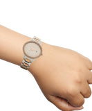 Michael Kors Whitley Analog White Dial Two Tone Steel Strap Watch For Women - MK6228 Authentic Buy Shop Now