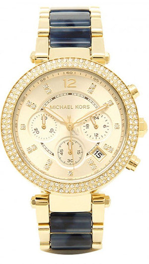 Michael Kors Parker Gold Dial Two Tone Steel Strap Watch for Women - MK6238 Authentic Buy Shop Now