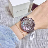 Michael Kors Parker Chronograph Grey Dial Grey Steel Strap Watch For Women - MK6265 Authentic Buy Shop Now