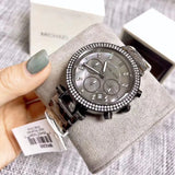 Michael Kors Parker Chronograph Grey Dial Grey Steel Strap Watch For Women - MK6265 Authentic Buy Shop Now