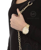 Michael Kors Madelyn Quartz Gold Dial Gold Steel Strap Watch For Women - MK6287 Authentic Buy Shop Now