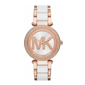 Michael Kors Parker White Dial Two Tone Steel Strap Watch for Women - MK6365 Authentic Buy Shop Now