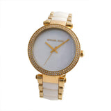 Michael Kors Parker Mother of Pearl Dial Two Tone Steel Strap Watch for Women - MK6400 Authentic Buy Shop Now