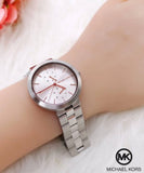 Michael Kors Garner Analog Silver Dial Silver Steel Strap Watch For Women - MK6407 Authentic Buy Shop Now
