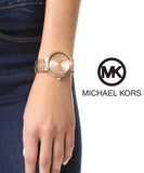 Michael Kors Garner Quartz Rose Gold Dial Rose Gold Steel Strap Watch For Women - MK6409 Authentic Buy Shop Now