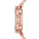 Michael Kors Parker Chronograph Purple Dial Rose Gold Steel Strap Watch For Women - MK6417 Authentic Buy Shop Now