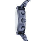 Michael Kors Parker Chronograph Blue Dial Blue Steel Strap Watch For Women - MK6418 Authentic Buy Shop Now