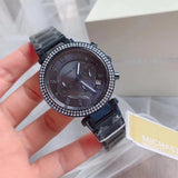 Michael Kors Parker Chronograph Blue Dial Blue Steel Strap Watch For Women - MK6418 Authentic Buy Shop Now