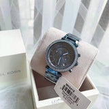 Michael Kors Parker Chronograph Blue Dial Blue Steel Strap Watch For Women - MK6418 Authentic Buy Shop Now