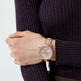 Michael Kors Ritz Chronograph Rose Gold Dial Rose Gold Steel Strap Watch For Women - MK6485 Authentic Buy Shop Now