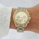 Michael Kors Mini Bradshaw Crystals Gold Dial Gold Steel Strap Watch For Women - MK6494 Authentic Buy Shop Now