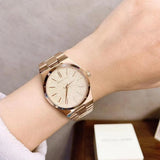 Michael Kors Channing Quartz Rose Gold Dial Rose Gold Steel Strap Watch For Women - MK6624 Authentic Buy Shop Now