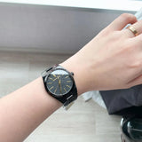 Michael Kors Channing Quartz Black Dial Black Steel Strap Watch For Women - MK6625 Authentic Buy Shop Now