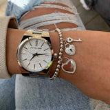 Michael Kors Channing Three Hand Silver Dial Silver Steel Strap Watch For Women - MK6626 Authentic Buy Shop Now