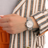 Michael Kors Ritz Chronograph White Dial Two Tone Steel Strap Watch For Women - MK6651 Authentic Buy Shop Now