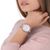 Michael Kors Ritz Chronograph White Dial Two Tone Steel Strap Watch For Women - MK6651 Authentic Buy Shop Now