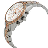 Michael Kors Ritz Chronograph White Dial Two Tone Steel Strap Watch For Women - MK6651 Authentic Buy Shop Now