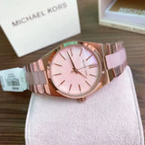 Michael Kors Channing Quartz Mother of Pearl Pink Dial Two Tone Steel Strap Watch For Women - MK6652 Authentic Buy Shop Now