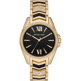 Michael Kors Whitney Quartz Black Dial Two Tone Steel Strap Watch For Women - MK6743 Authentic Buy Shop Now