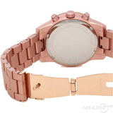 Michael Kors Ritz Chronograph Rose Gold Dial Rose Gold Steel Strap Watch For Women - MK6753 Authentic Buy Shop Now