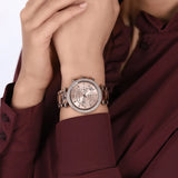 Michael Kors Parker Chronograph Rose Gold Dial Two Tone Steel Strap Watch For Women - MK6832 Authentic Buy Shop Now