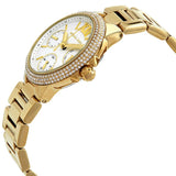 Michael Kors Mini Camille Chronograph White Dial Rose Gold Steel Strap Watch For Women - MK6844 Authentic Buy Shop Now