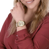 Michael Kors Ritz Pave Crystals Gold Dial Gold Steel Strap Watch for Women - MK6862 Authentic Buy Shop Now