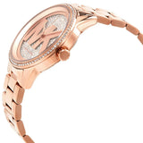 Michael Kors Ritz Analog Crystals Silver Dial Rose Gold Steel Strap Watch for Women - MK6863 Authentic Buy Shop Now