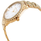 Michael Kors Layton Three Hand Mother of Pearl White Dial Gold Steel Strap Watch For Women - MK6870 Authentic Buy Shop Now