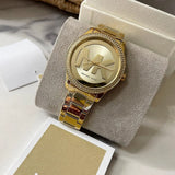 Michael Kors Tibby Three Hand Gold Dial Gold Steel Strap Watch For Women - MK6879 Authentic Buy Shop Now