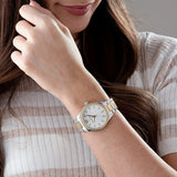 Michael Kors Layton Quartz Silver Dial Two Tone Steel Strap Watch For Women - MK6899 Authentic Buy Shop Now