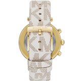 Michael Kors Parker Chronograph White Dial White Leather Strap Watch For Women - MK6916 Authentic Buy Shop Now