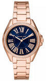Michael Kors Kacie Three Hand Black Dial Rose Gold Steel Strap Watch for Women - MK6930 Authentic Buy Shop Now