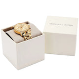 Michael Kors Ritz Chronograph Gold Dial Gold Steel Strap Watch For Women - MK6937 Authentic Buy Shop Now