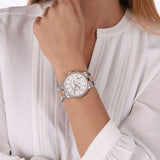Michael Kors Ritz Chronograph Silver Dial Two Tone Steel Strap Watch For Women - MK6938 Authentic Buy Shop Now