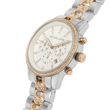 Michael Kors Ritz Chronograph Silver Dial Two Tone Steel Strap Watch For Women - MK6938 Authentic Buy Shop Now