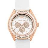 Michael Kors Oversized Sport Quartz White Dial White Rubber Strap Watch For Women - MK6945 Authentic Buy Shop Now