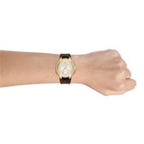 Michael Kors Sidney Multifunction White Dial Brown Leather Strap Watch For Women - MK6948 Authentic Buy Shop Now