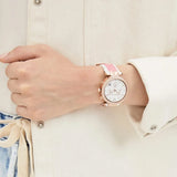 Michael Kors Parker Chronograph White Dial Two Tone Leather Strap Watch For Women - MK6951 Authentic Buy Shop Now