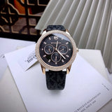 Michael Kors Tibby Multifunction Black Dial Black Leather Strap Watch For Women - MK6968 Authentic Buy Shop Now
