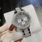 Michael Kors Layton Chronograph Silver Dial Silver Steel Strap Watch For Women - MK6976 Authentic Buy Shop Now