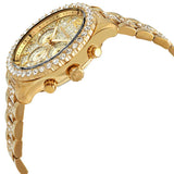 Michael Kors Layton Chronograph Gold Dial Gold Steel Strap Watch For Women - MK6977 Authentic Buy Shop Now