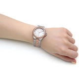Michael Kors Lennox Three Hand Quartz Silver Dial Two Tone Steel Strap Watch For Women - MK6989 Authentic Buy Shop Now