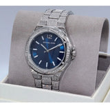 Michael Kors Lennox Three Hand Blue Dial Silver Steel Strap Watch For Women - MK6990 Authentic Buy Shop Now