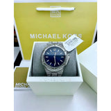Michael Kors Lennox Three Hand Blue Dial Silver Steel Strap Watch For Women - MK6990 Authentic Buy Shop Now