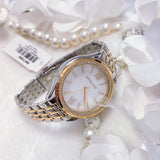 Michael Kors Mindy Three Hand White Dial Two Tone Steel Strap Watch For Women - MK7084 Authentic Buy Shop Now