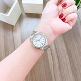 Michael Kors Mindy Three Hand White Dial Two Tone Steel Strap Watch For Women - MK7084 Authentic Buy Shop Now