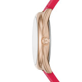 Michael Kors Janelle Three Hand Red Dial Red Rubber Strap Watch For Women - MK7142 Authentic Buy Shop Now
